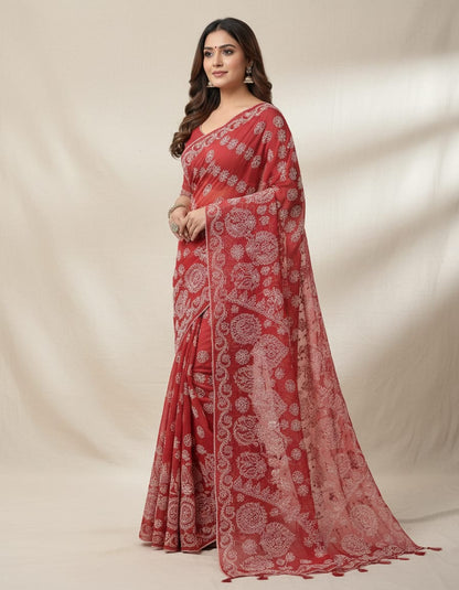 COTTON THREAD SAREE