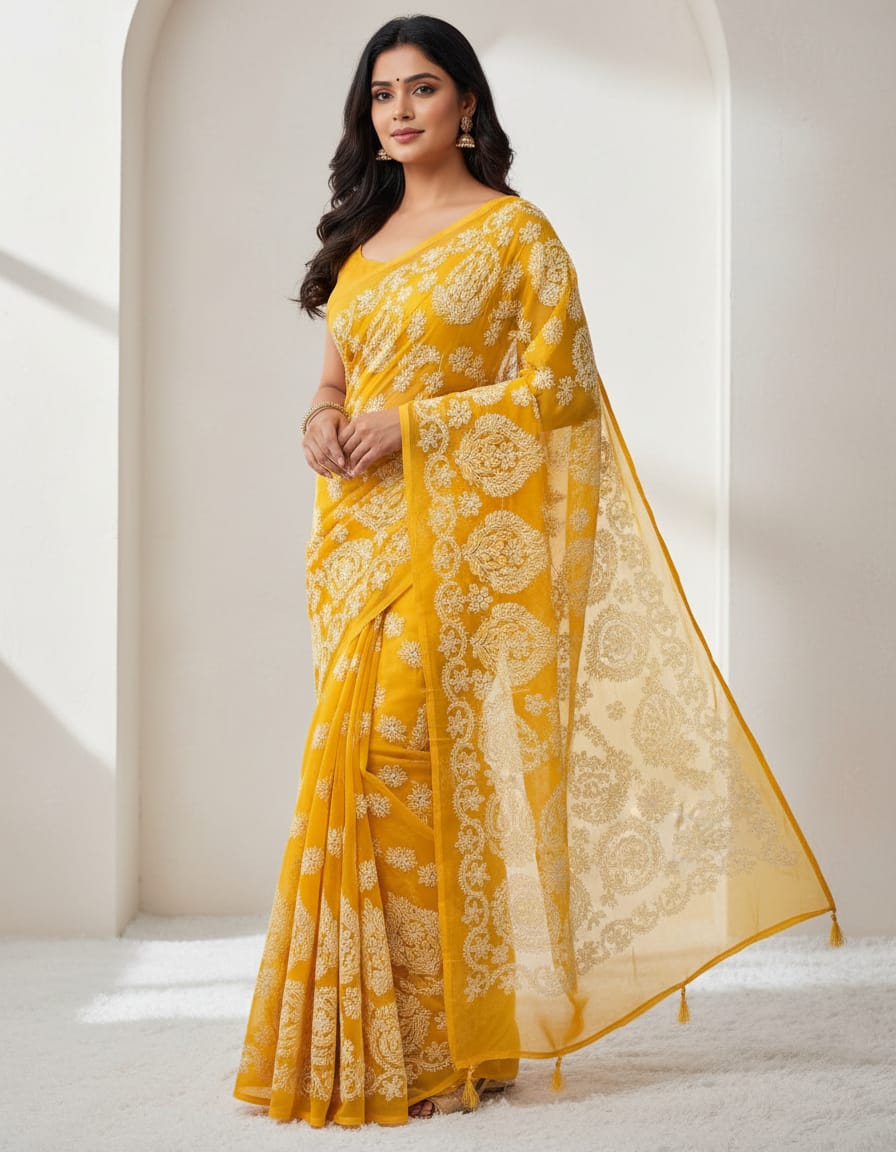 COTTON THREAD SAREE